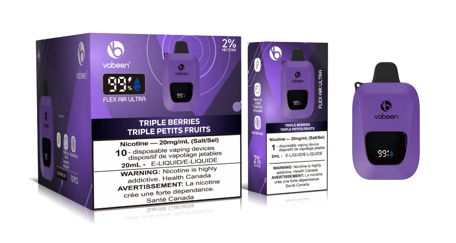 BC Compliant - Flex Air Ultra - 10 Pc Carton - Triple Berries