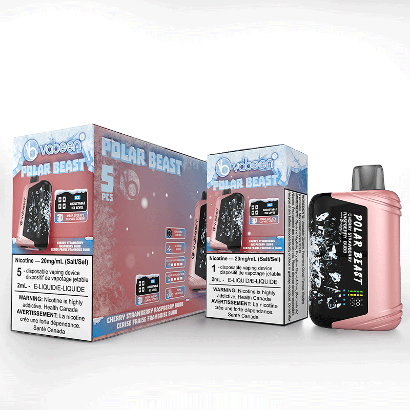 BC Compliant - Polar Beast Vabeen -5Pc Carton - Cherry Strawberry Raspberry Bubb