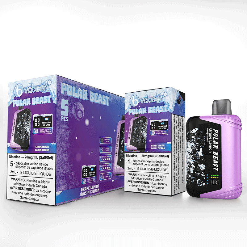 BC Compliant - Polar Beast Vabeen -5Pc Carton - Grape Lemon
