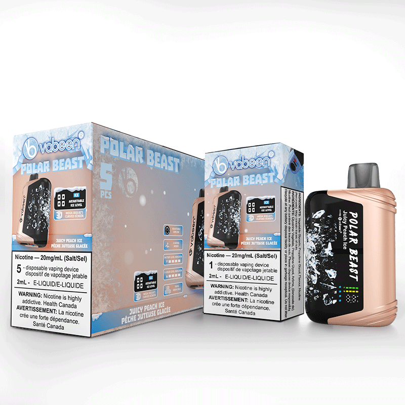 BC Compliant - Polar Beast Vabeen -5Pc Carton - Juicy Peach Ice