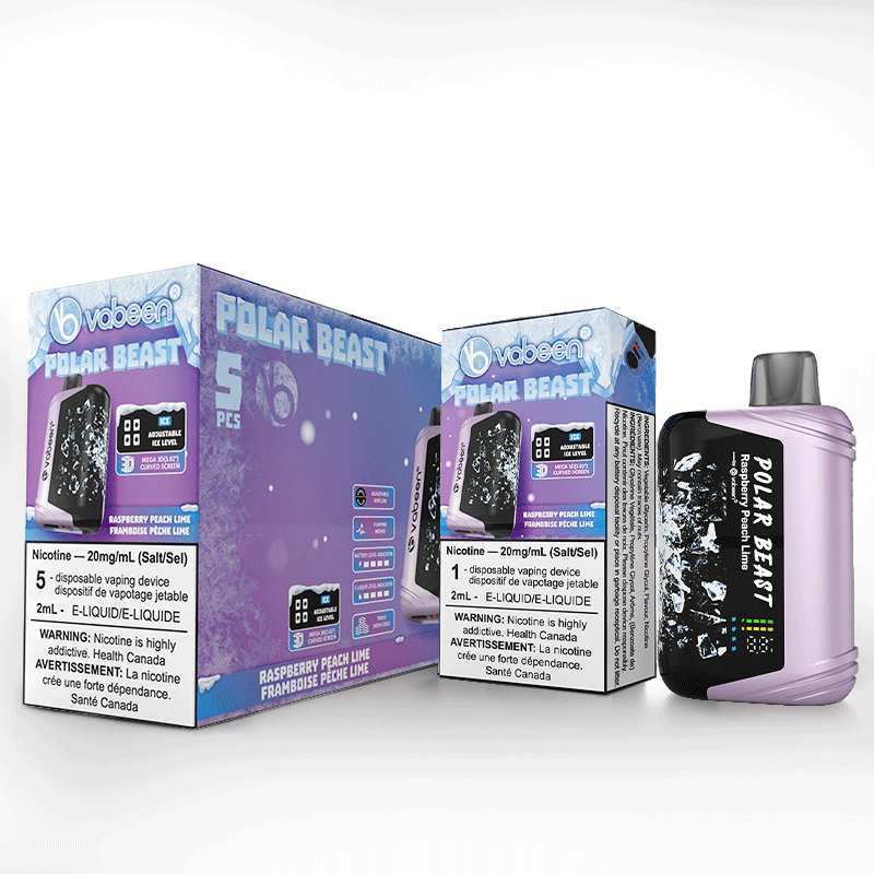 BC Compliant - Polar Beast Vabeen -5Pc Carton - Raspberry Peach Lime