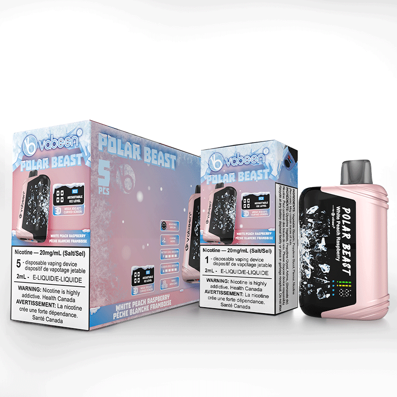 BC Compliant - Polar Beast Vabeen -5Pc Carton - White Peach Raspberry