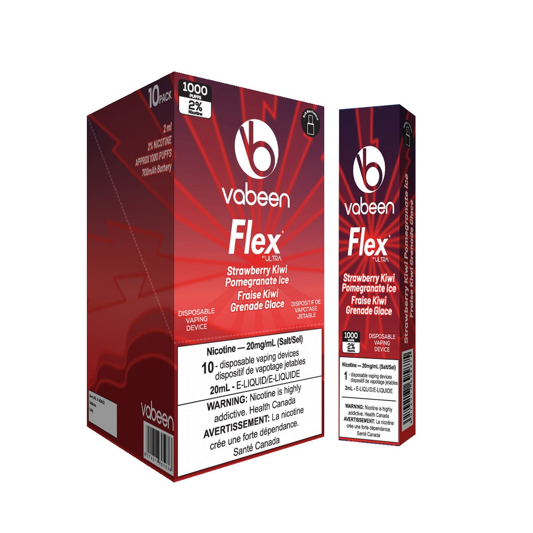 Excise Strawberry Kiwi Pomegranate Ice - FLEX by ULTRA 1000 Puff Disposable Carton