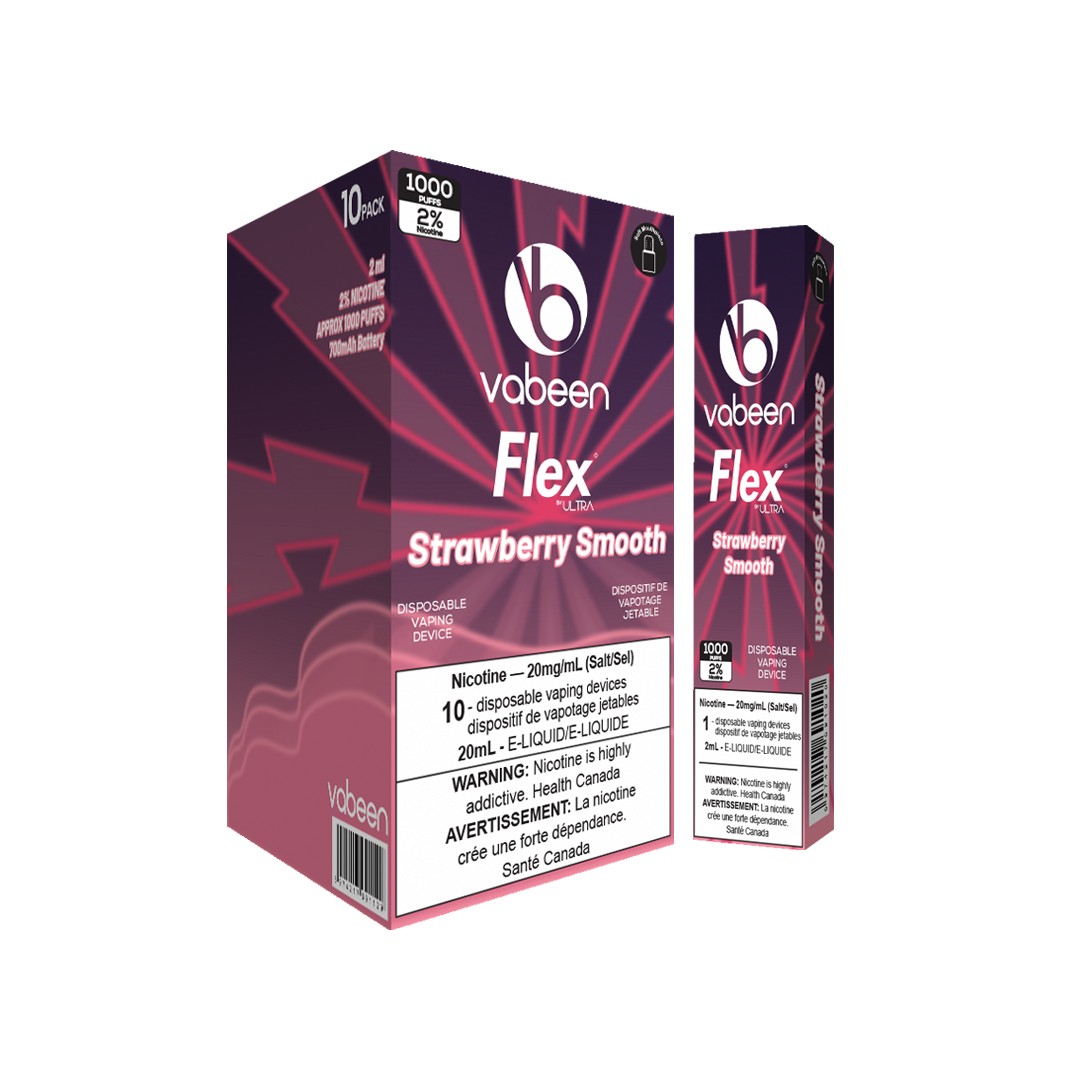Excise Strawberry Smooth - FLEX by ULTRA 1000 Puff Disposable Carton